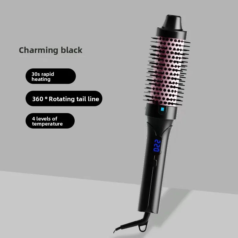 Dual Voltage Ionic Thermal Brush for Curling and Straightening 6 Temperature Settings & LED Digital Display Hot Air Styler