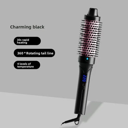 Dual Voltage Ionic Thermal Brush for Curling and Straightening 6 Temperature Settings & LED Digital Display Hot Air Styler